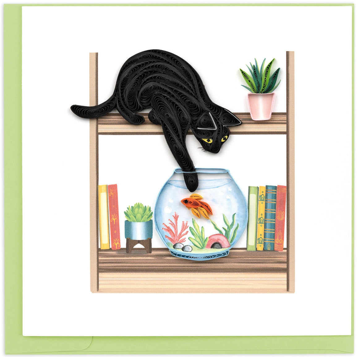 Mischievous Cat Quilling Card