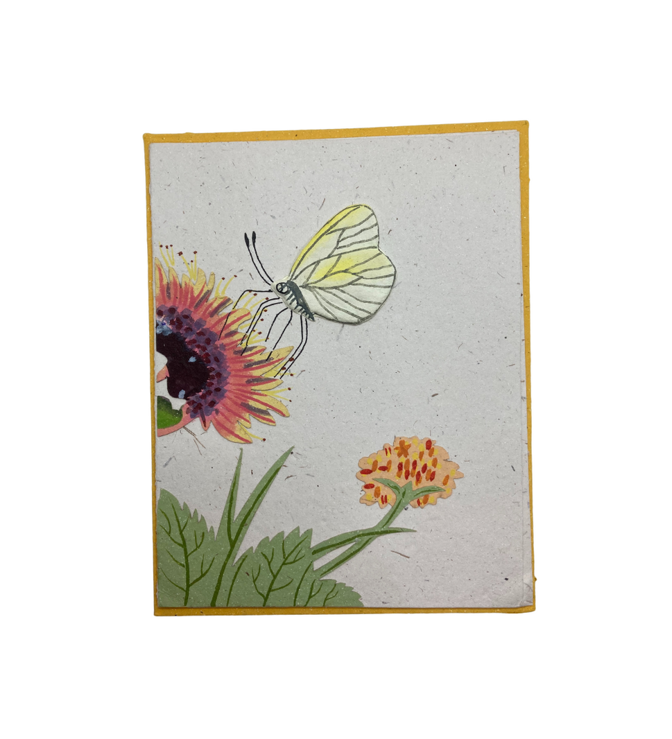 Butterfly Upcycled Greeting Card