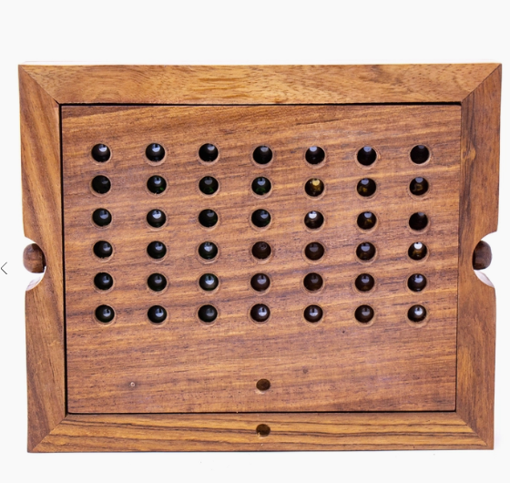 Handmade Sheesham Wood Connect-Four Game