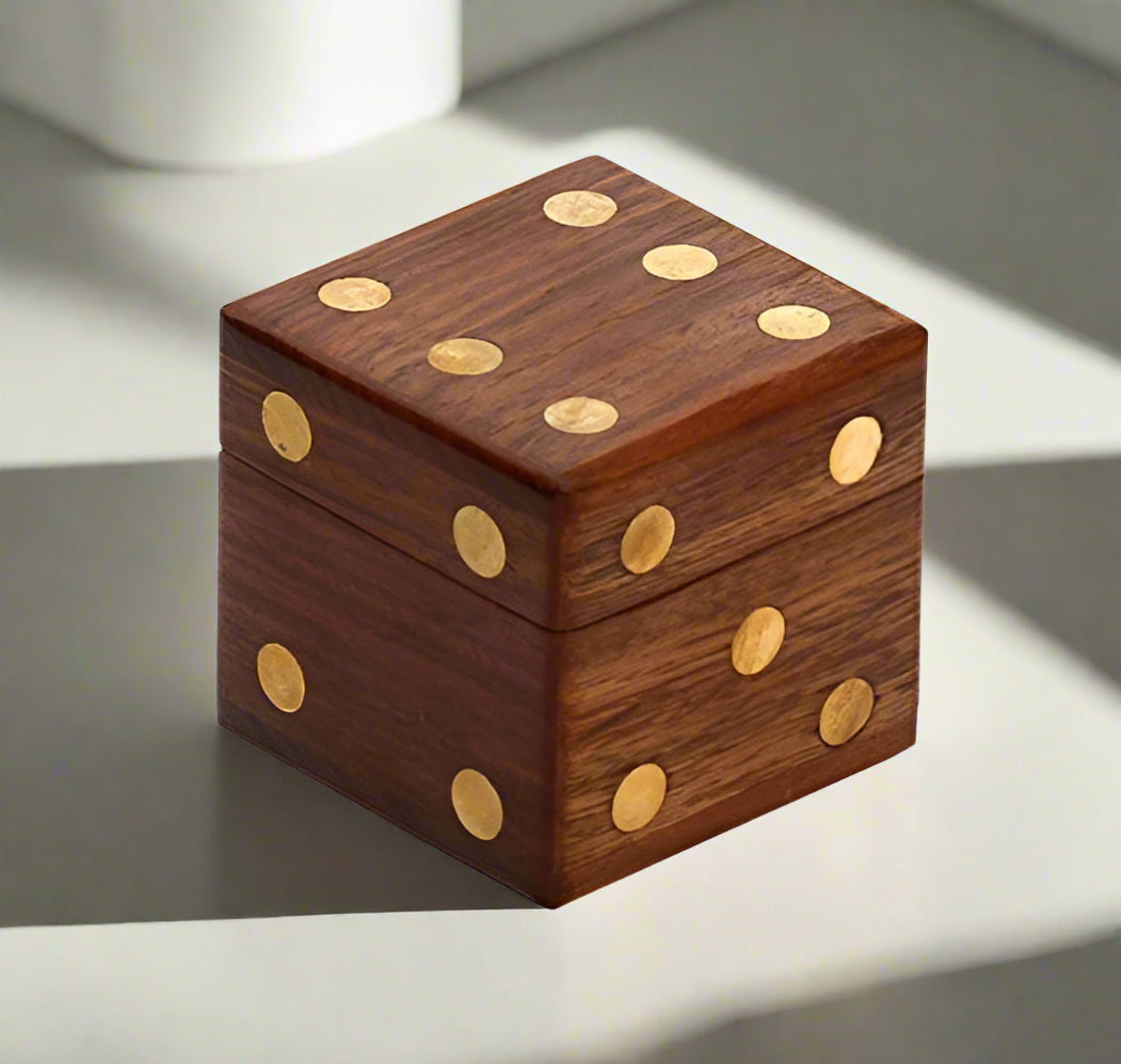 Wooden Dice Box