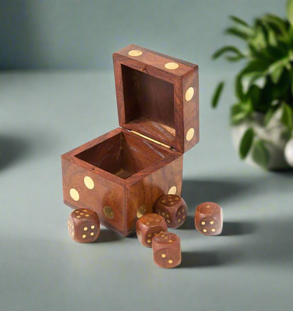 Wooden Dice Box