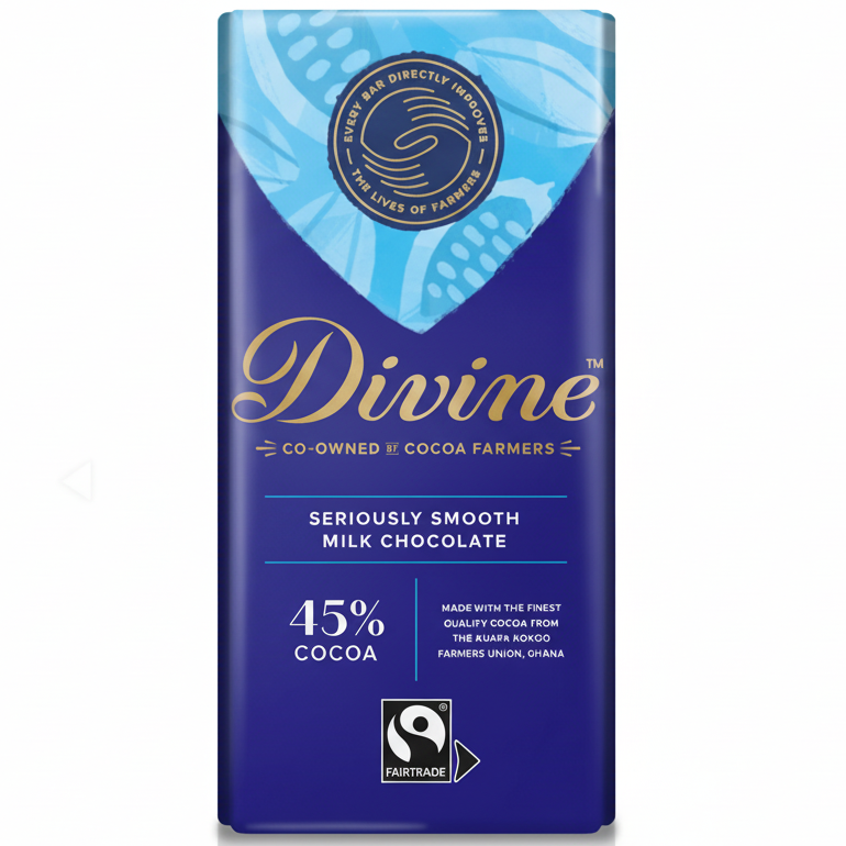 Divine Seriously Smooth Milk Chocolate Bar 45%