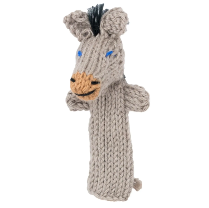 Handmade Donkey Finger Puppet