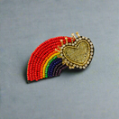 Switch Bala Mani Beaded Rainbow Brooch Pin 2 image