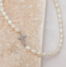 Switch Faithful Pearl Necklace in Silver 2 image