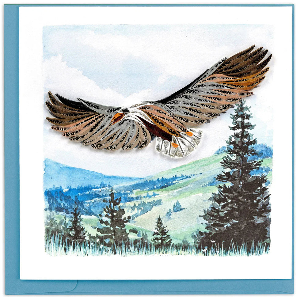 Quilled Soaring Eagle Greeting Card