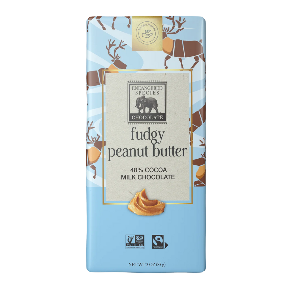 Fudgy Peanut Butter 48% Milk Chocolate Bar 85g