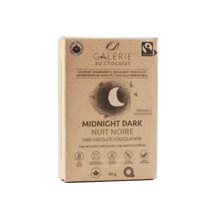 Mini Fairtrade Midnight Dark Chocolate Bar 40g
