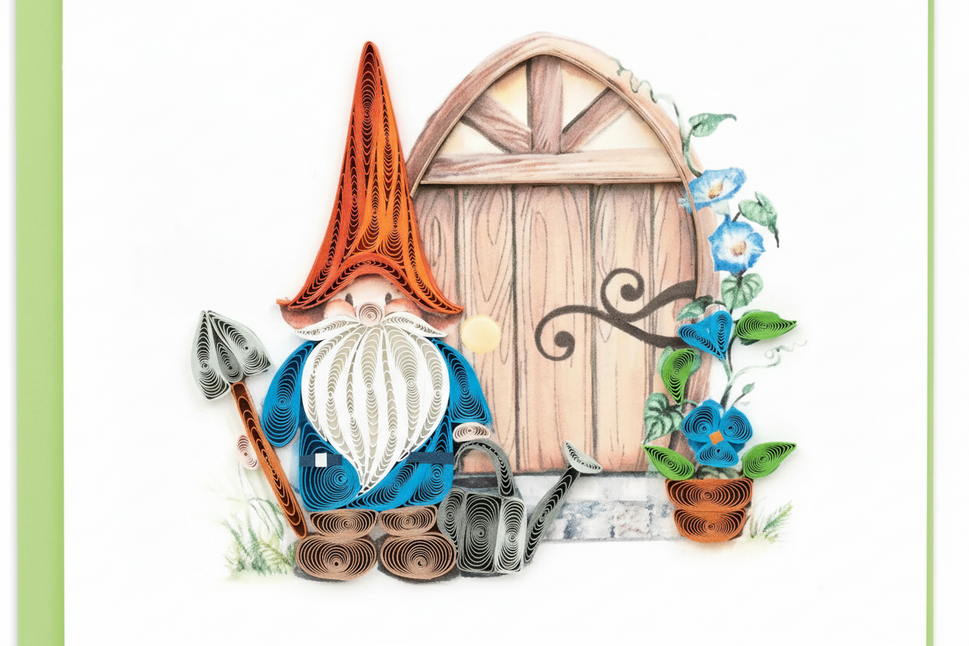 Garden Gnome Quilled Paper Card