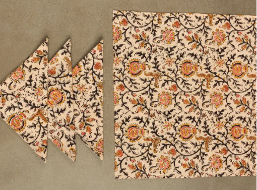 Gold & Rose Kalamkari Napkin Set