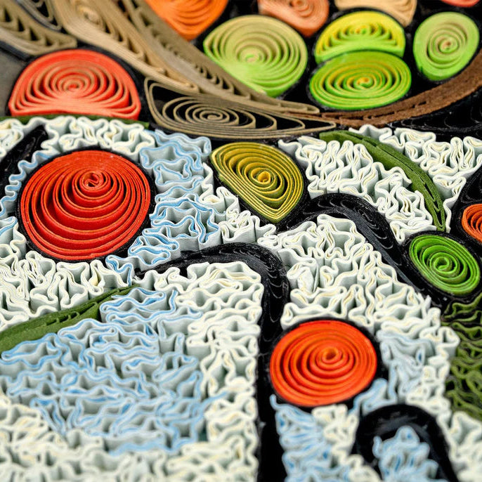 Quilled Artist Series Card - The Basket of Apples, Cezanne
