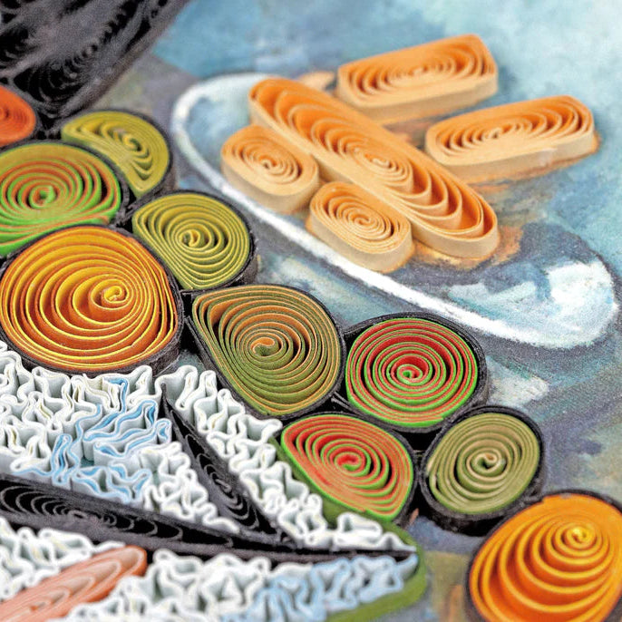 Quilled Artist Series Card - The Basket of Apples, Cezanne