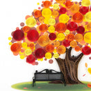 Switch Colorful paper tree with a bench underneath on a white background 2 image