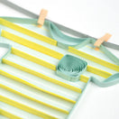Switch Quilled paper shirt with yellow and green stripes on a white background 3 image