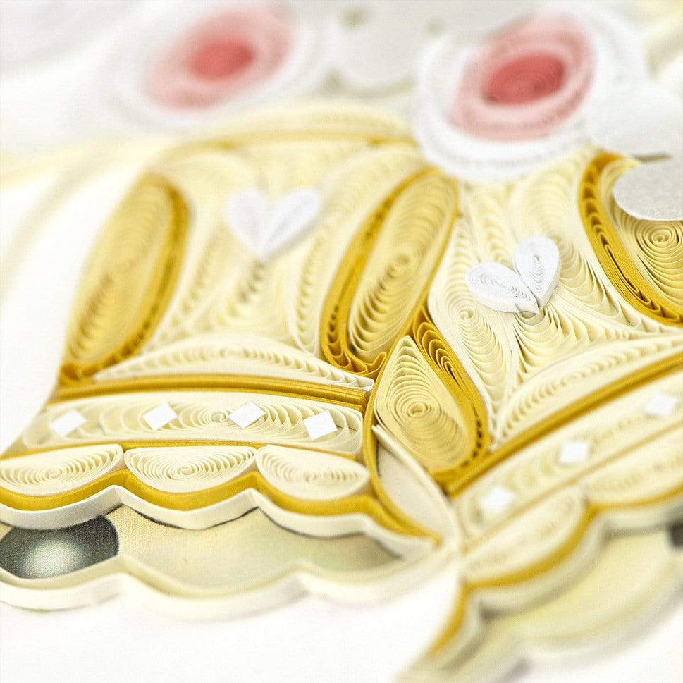 Quilled Wedding Bells Greeting Card