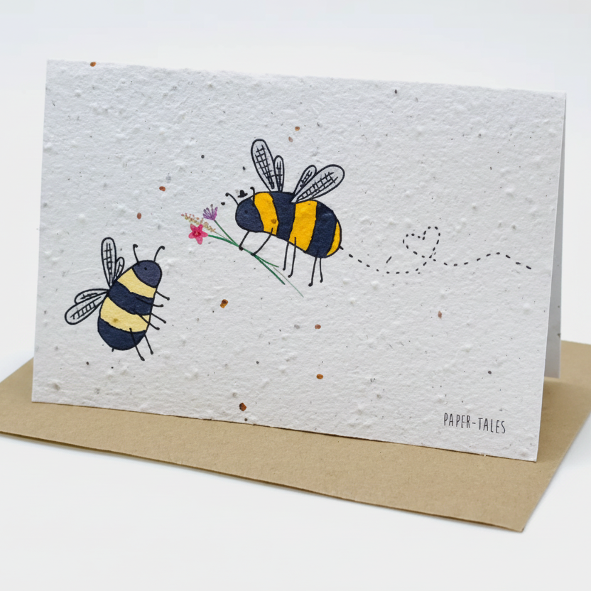 Growing Paper Greeting Card - Bee Kind