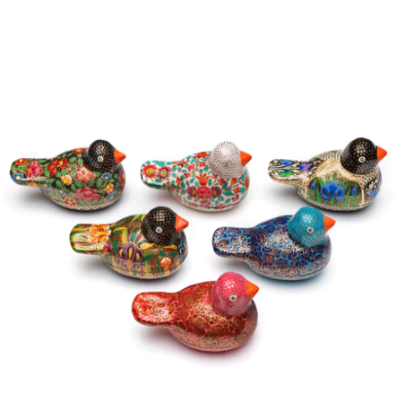 Paradise Parakeet Paper Mache Box assorted