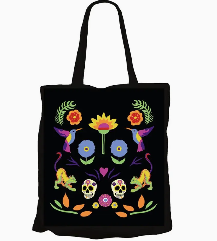 Recycled Cotton Tote Bag Black Art