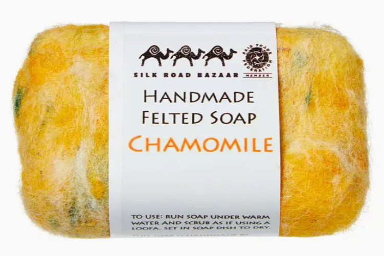 Silk Road Bazaar Handfelted Chamomile Soap