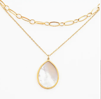 Holly Layered Mother-Of-Pearl Necklaces