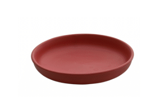 Ceramic Red Plate 7"