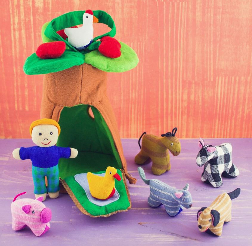 Organic Cotton Playhouse Farm Animals