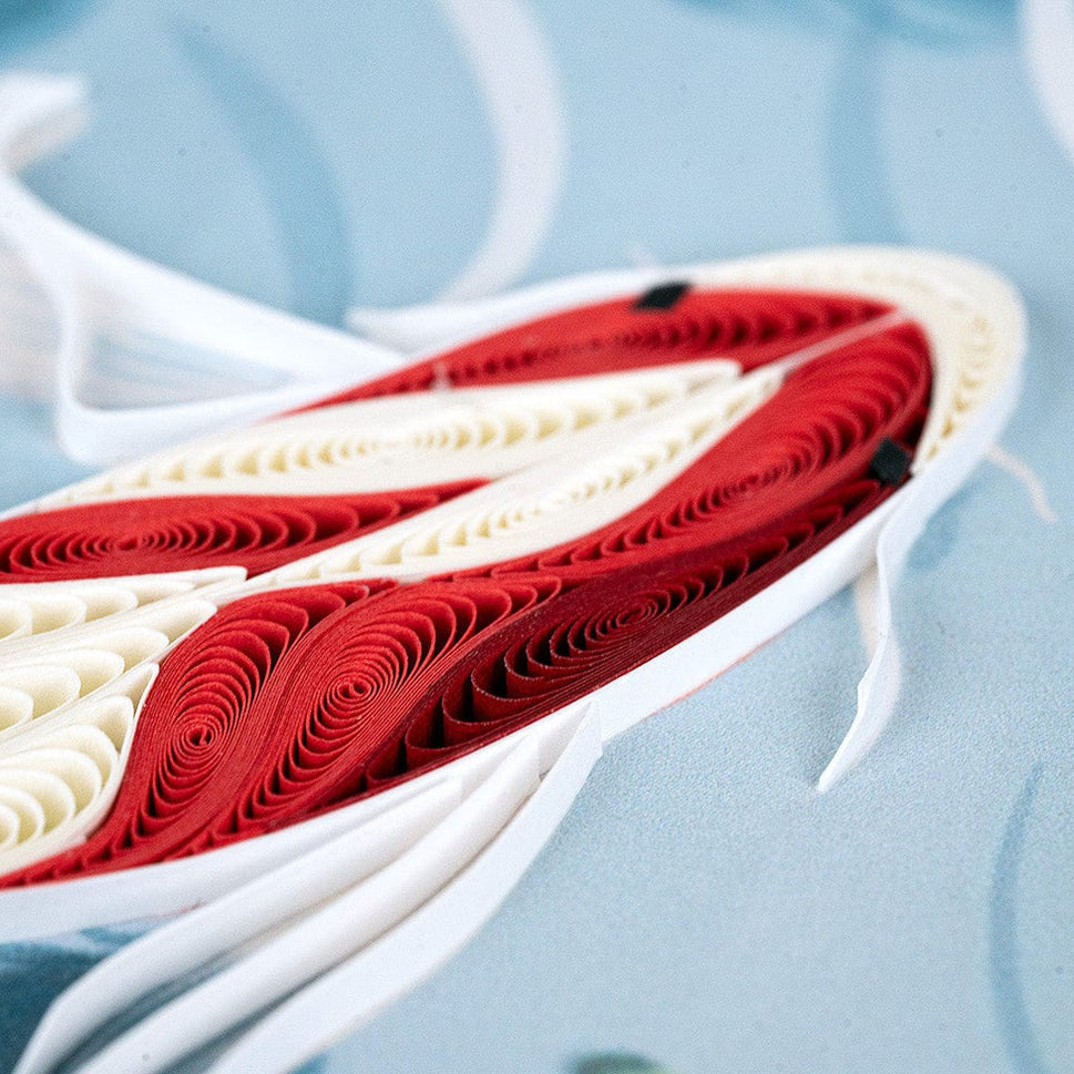 Koi Fish Pond Quilled Paper Card