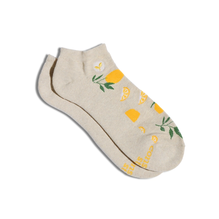 Ankle Socks That Plant Trees (Beige Lemons)