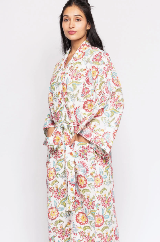 Reva Block Print Kimono Robes