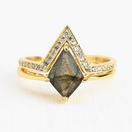 Switch Perfectly-Paired Labradorite and Gold Ring Set 2 image