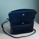 Switch leather smooth double zipper bag open 2 image
