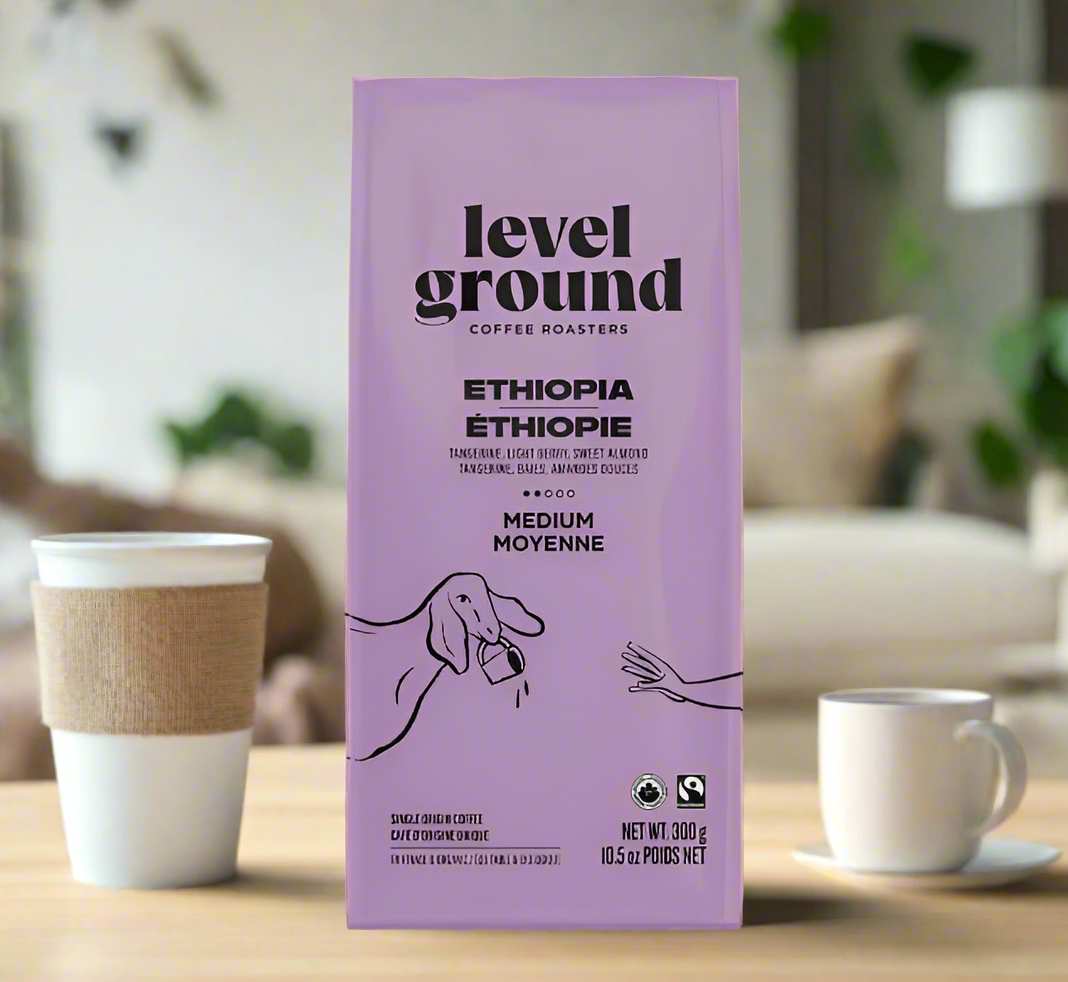 level ground ethiopia medium roast ground coffee