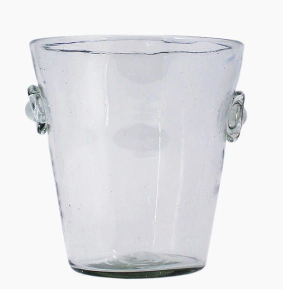 SALE Glass Ice Bucket