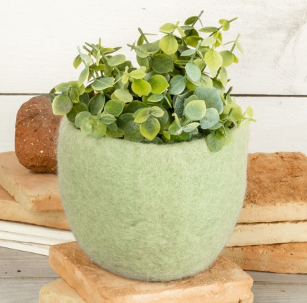 Value Felt Planter - Celadon Green