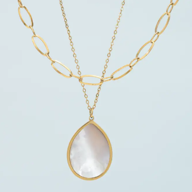Holly Layered Mother-Of-Pearl Necklaces