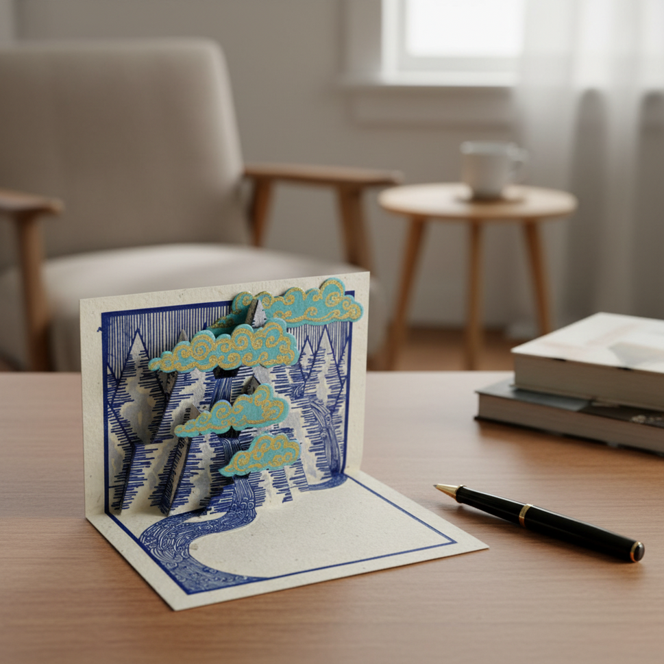 Mountain Scene Pop-Up Card
