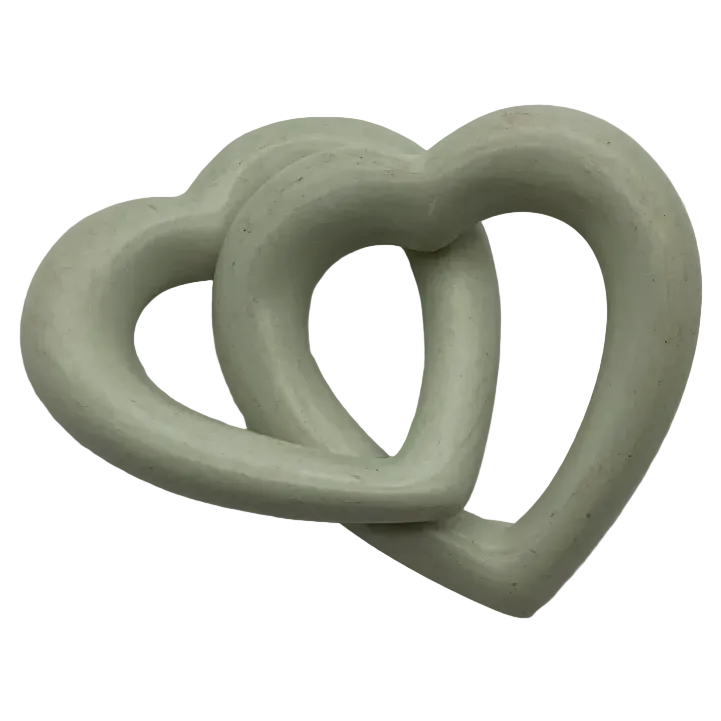 Entwined Soapstone Heart -Natural