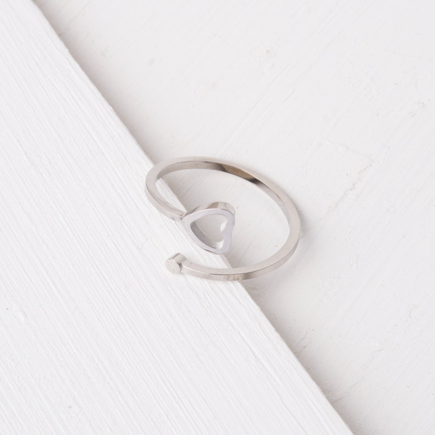 Ada Silver Heart Ring