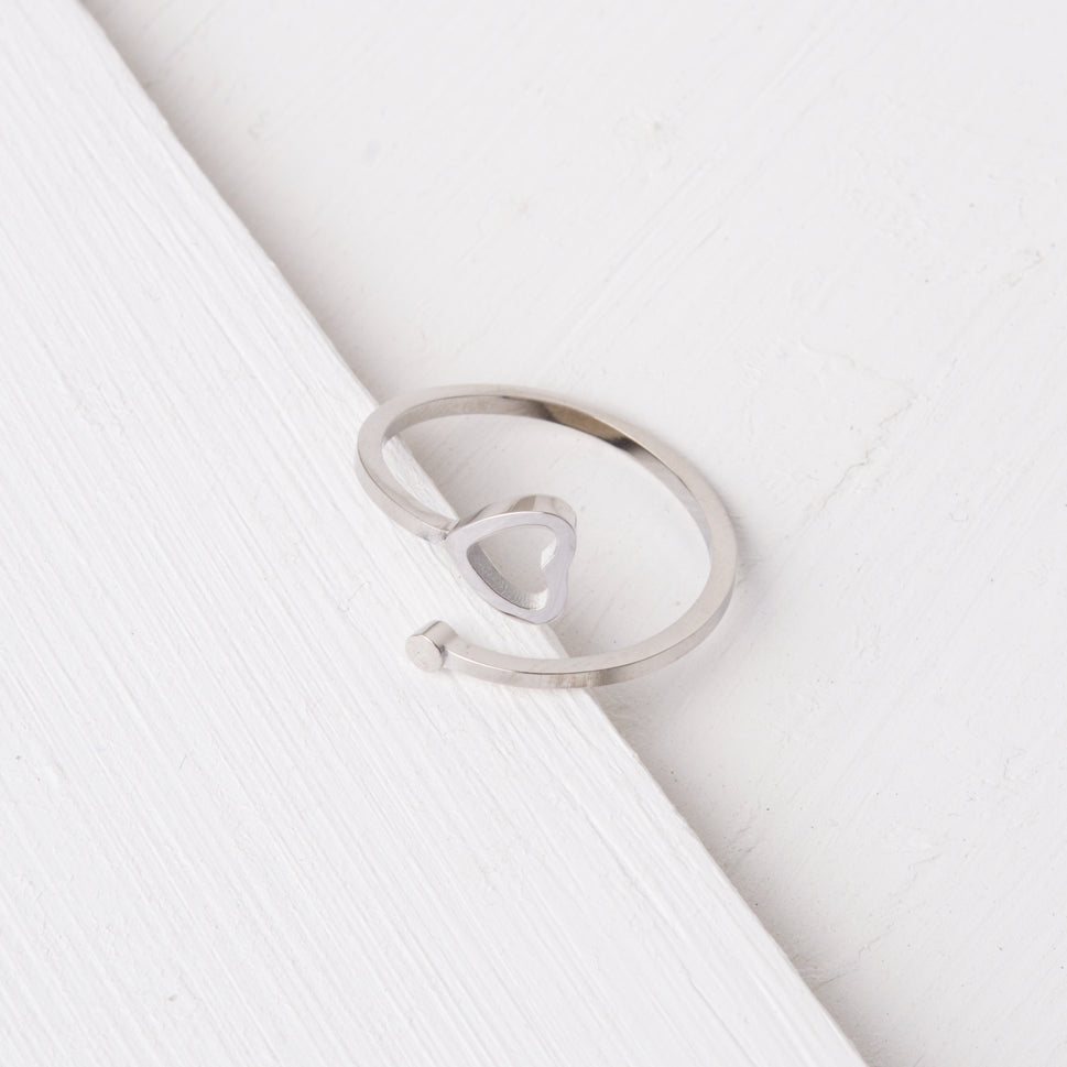 Ada Silver Heart Ring