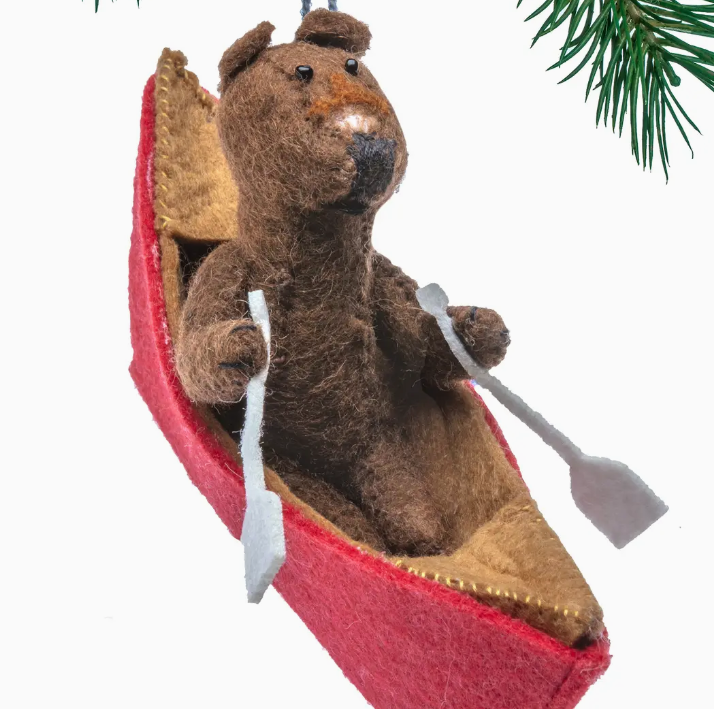 Bear & Canoe Ornament