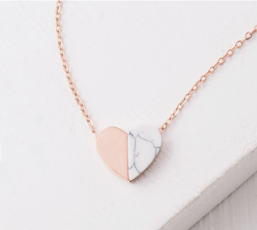 Alexis Rose Gold Heart Necklace