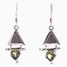 Switch Graceful Silver Earrings Green Peridot 2 image