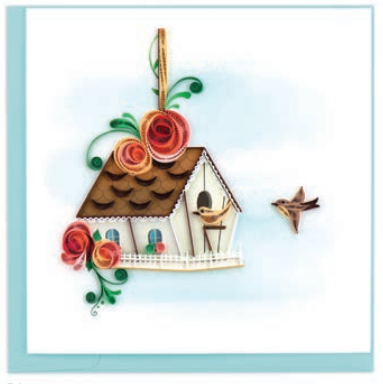 Birdhouse Quilled Paper Card