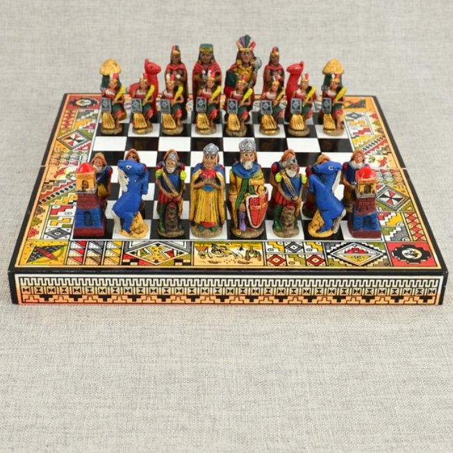 Handpainted Wooden Chess Set