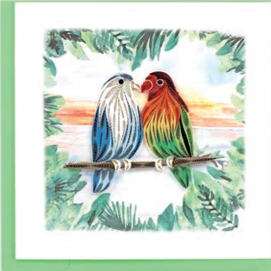 Pair of Lovebirds Card