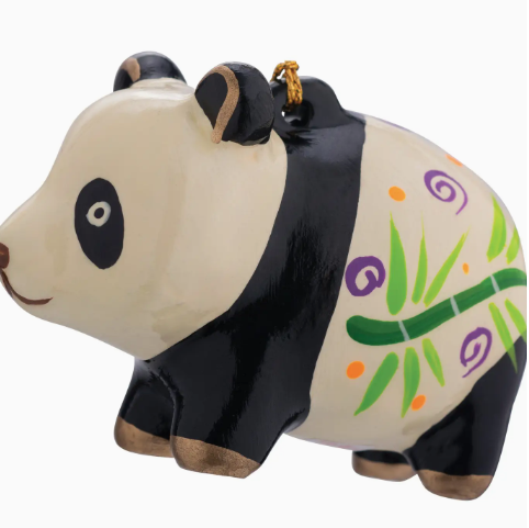 panda confetti ornament side