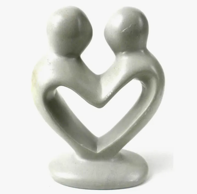 Lover's Heart Natural Stone Sculpture