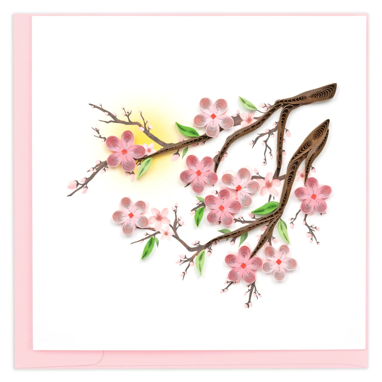 Cherry Blossoms Quilled Paper Card
