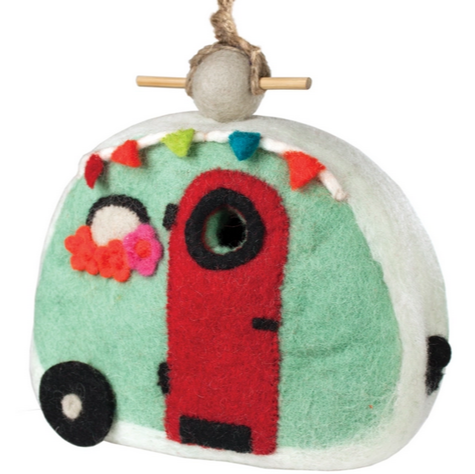 retro camper birdhouse
