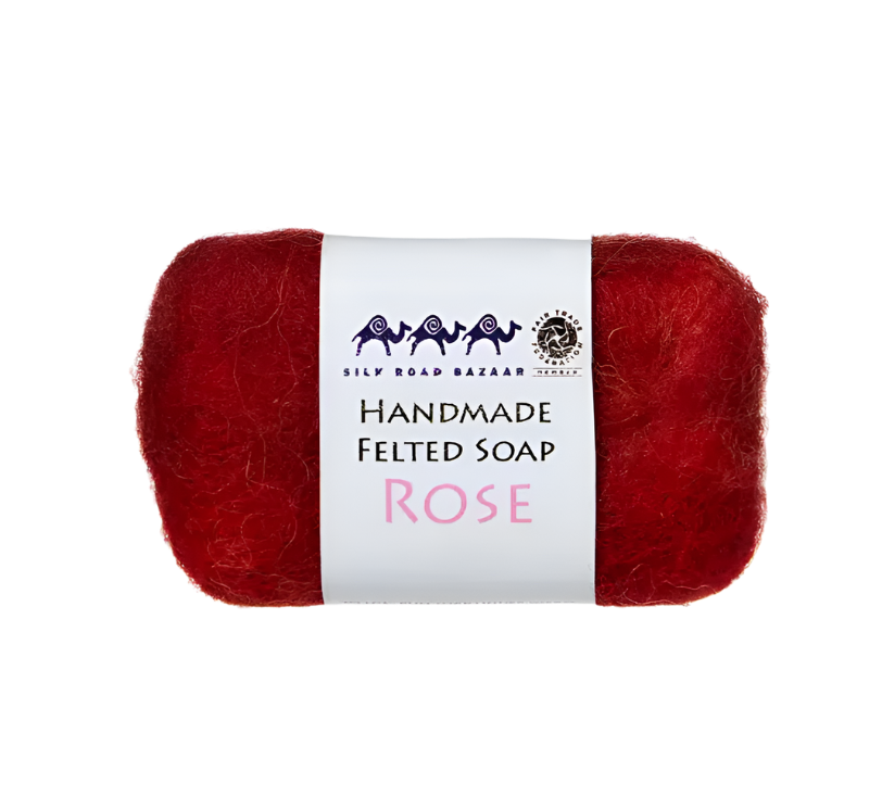 Rose Felted Exfoliating Soap